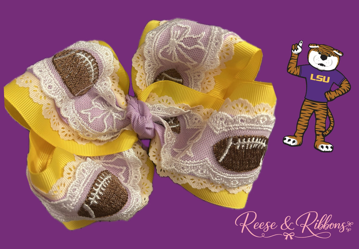 Football Lace Bow✨